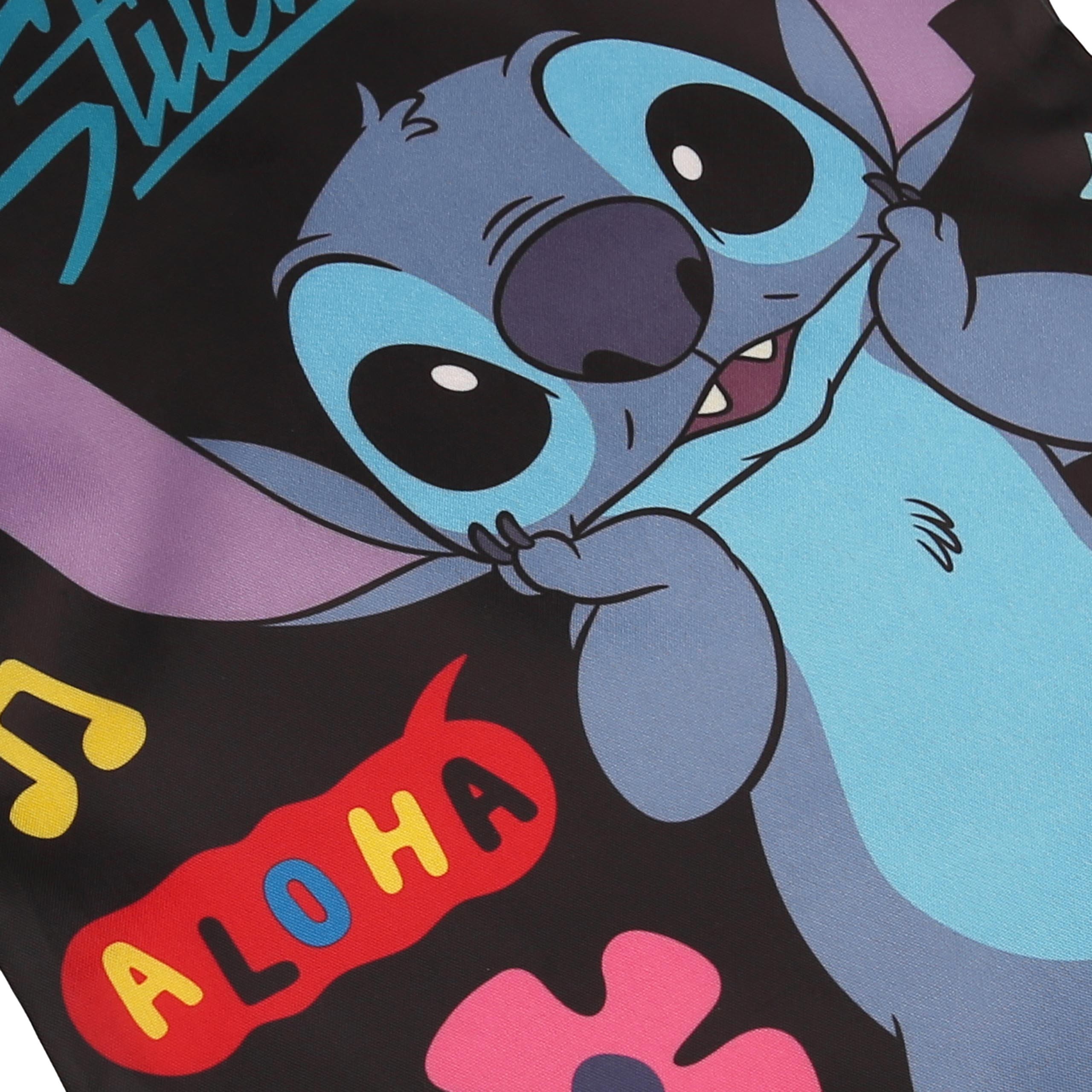 DISNEY Stitch ALOHA Dziecięcy, czarny worek na buty NA WF, worek szkolny na ramię dla dzieci Workoplecak 31x42 cm