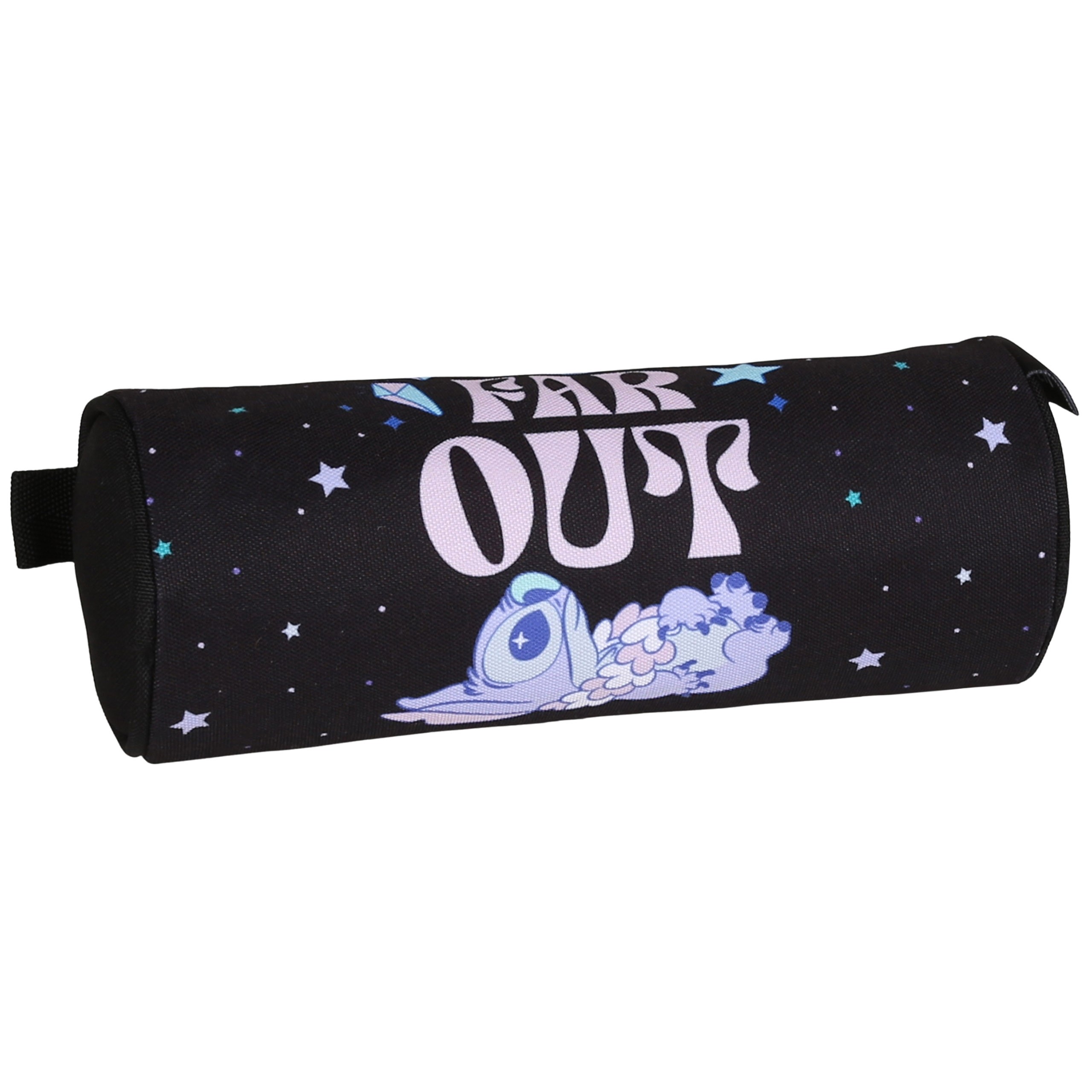 DISNEY Stitch Czarny piórnik szkolny dla dziewczynki, TUBA, saszetka na przybory szkolne 22x8x8cm