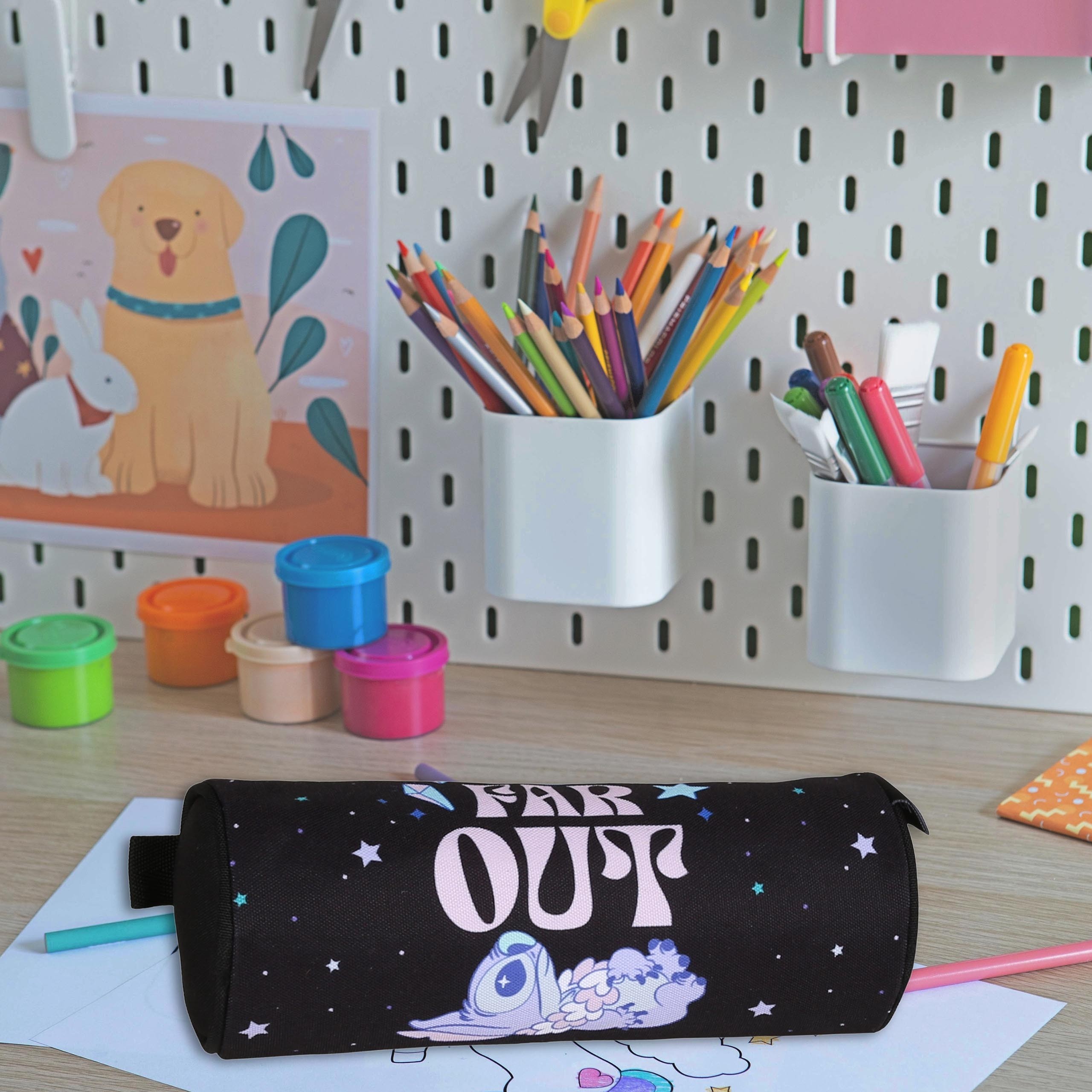 DISNEY Stitch Czarny piórnik szkolny dla dziewczynki, TUBA, saszetka na przybory szkolne 22x8x8cm