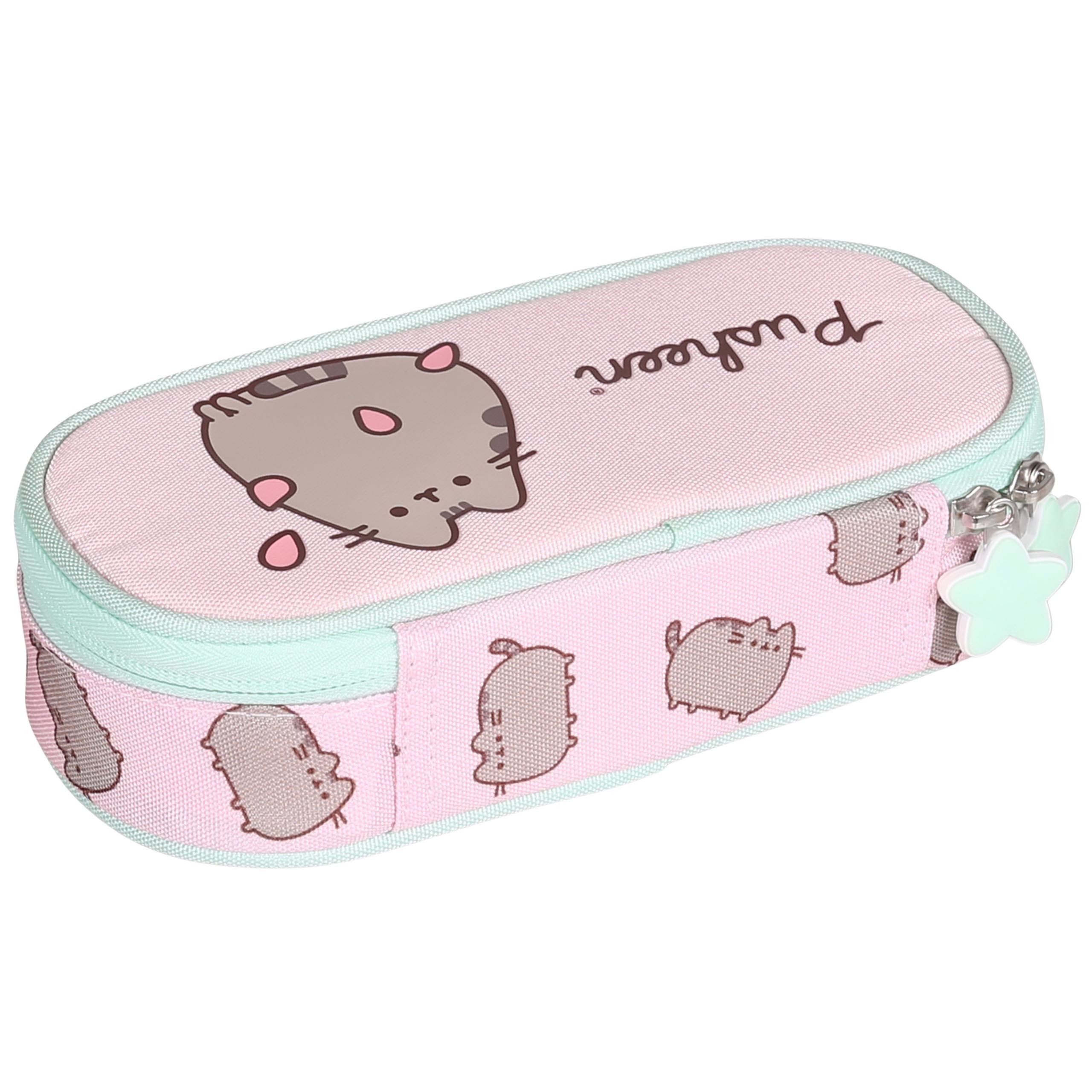 Pusheen Różowy KOMOROWY piórnik szkolny, saszetka dla dziewczynki 5x20x10cm
