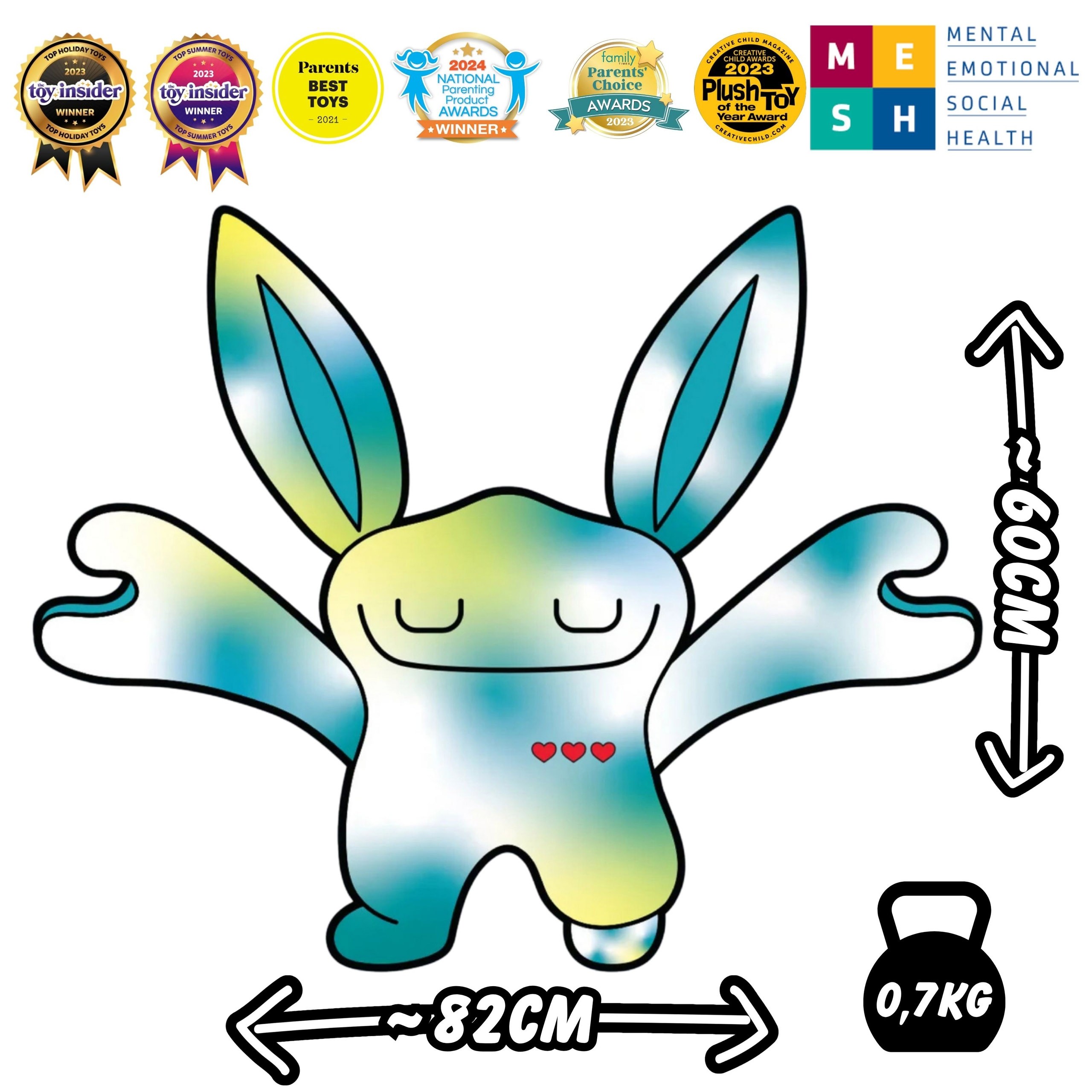 Bumpas Shloof Maskotka OBCIĄŻENIOWA, przytulanka antystresowa TERAPEUTYCZNA