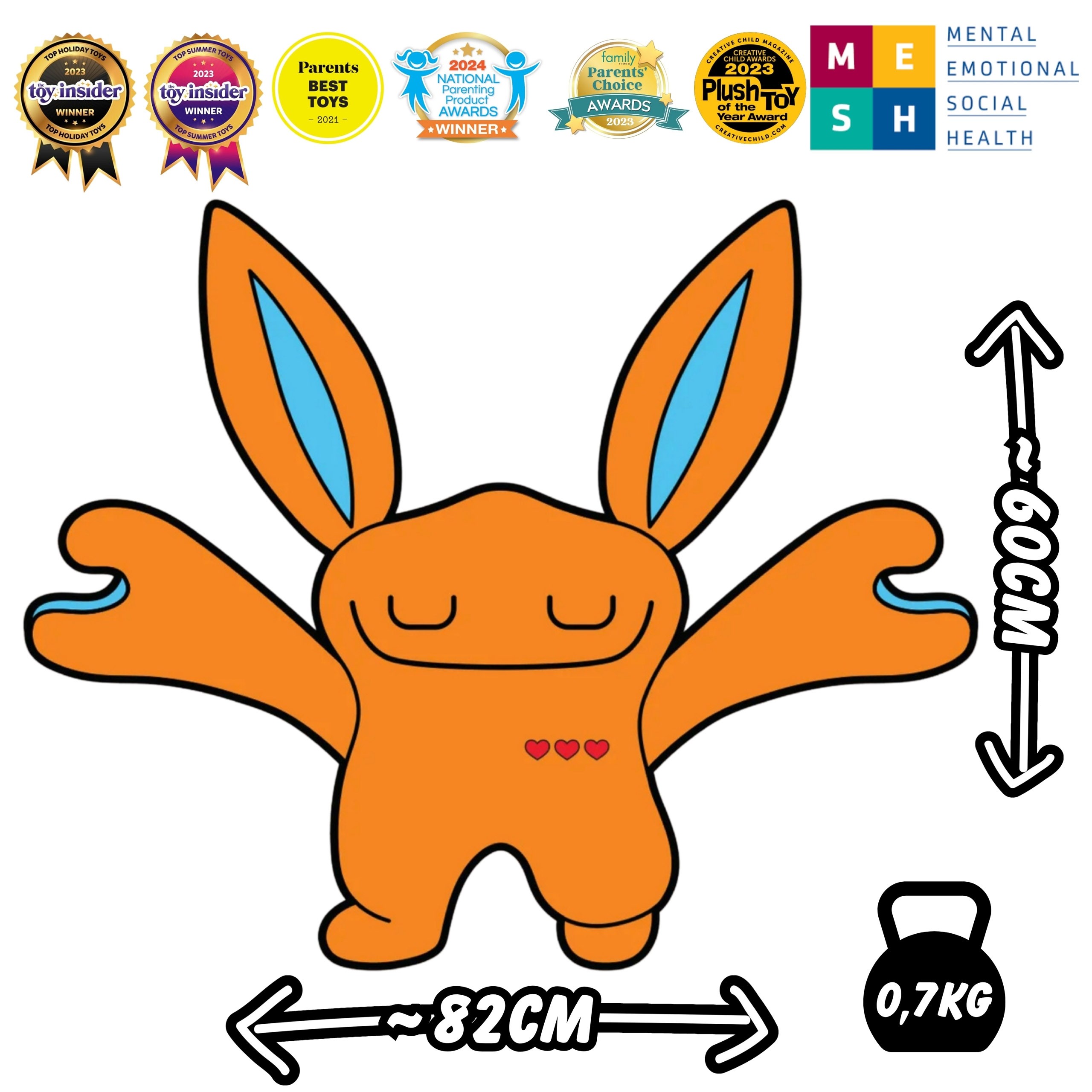 Bumpas Zeek - Maskotka OBCIĄŻENIOWA, przytulanka antystresowa, TERAPEUTYCZNA