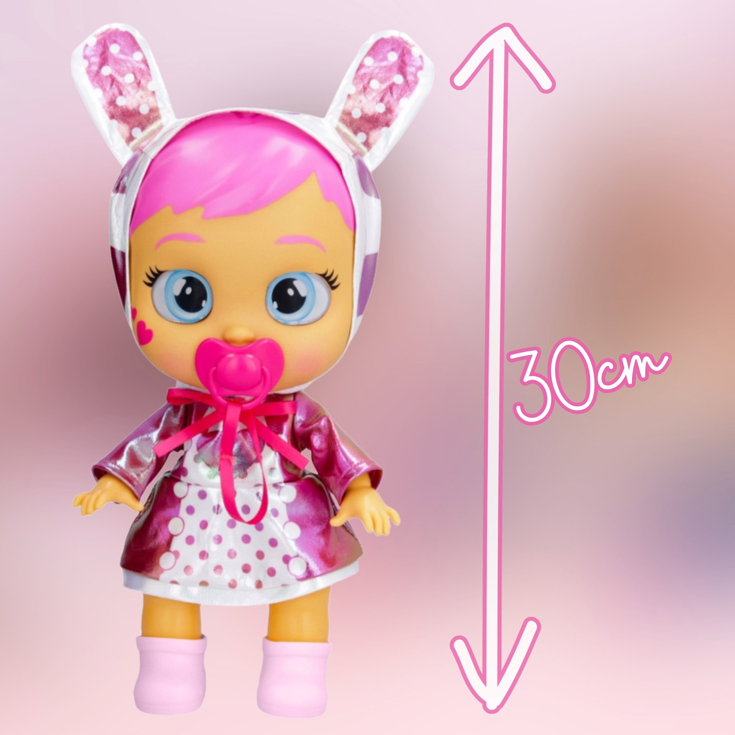 Cry Babies PŁACZĄCY bobas Stars Coney, lalka + akcesoria DUŻA 30 cm, ŁZY I DŹWIĘK