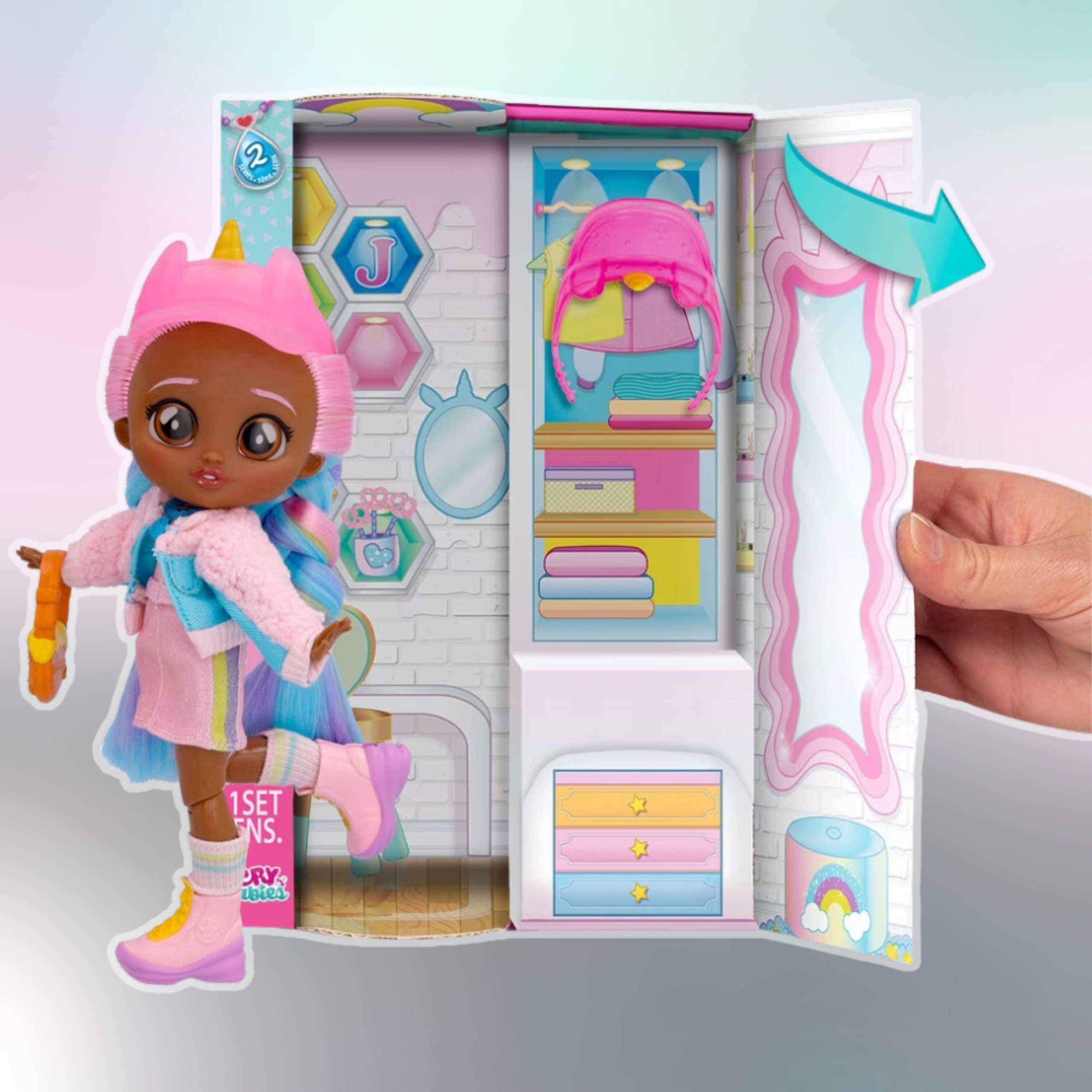 Cry Babies BFF - Lalka modowa JASSY Nastolatka + akcesoria, ORYGINALNA lalka DUŻA 20 cm