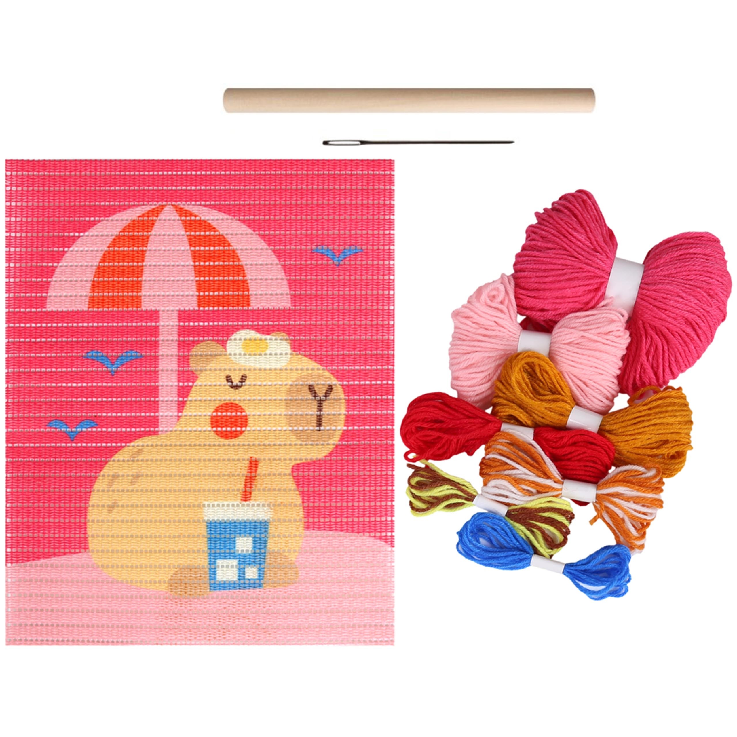 WOW BOX - Makrama KAPIBARA na plaży, Zestaw kreatywny do haftowania, dekoracja ścienna DIY 6+