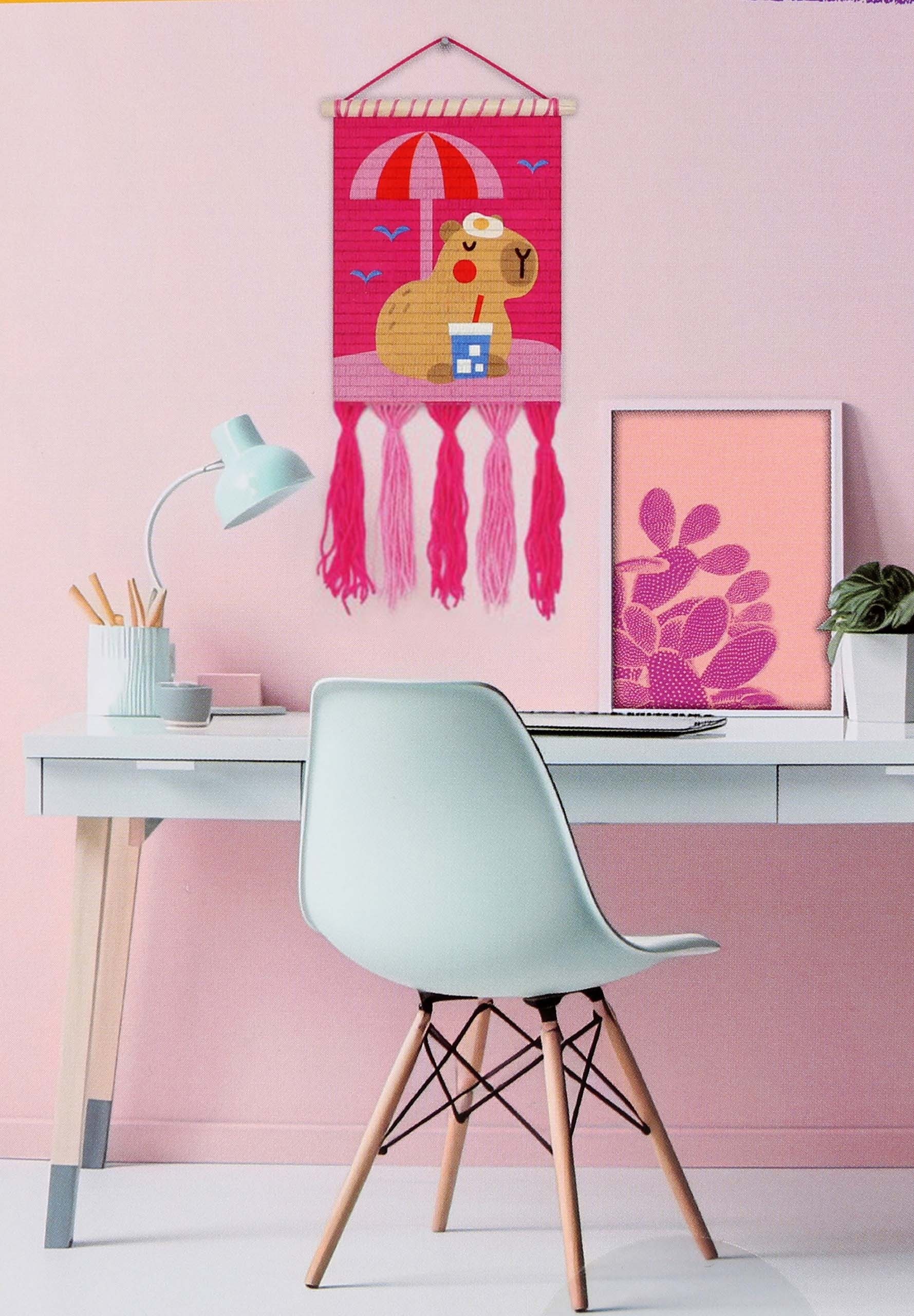 WOW BOX - Makrama KAPIBARA na plaży, Zestaw kreatywny do haftowania, dekoracja ścienna DIY 6+