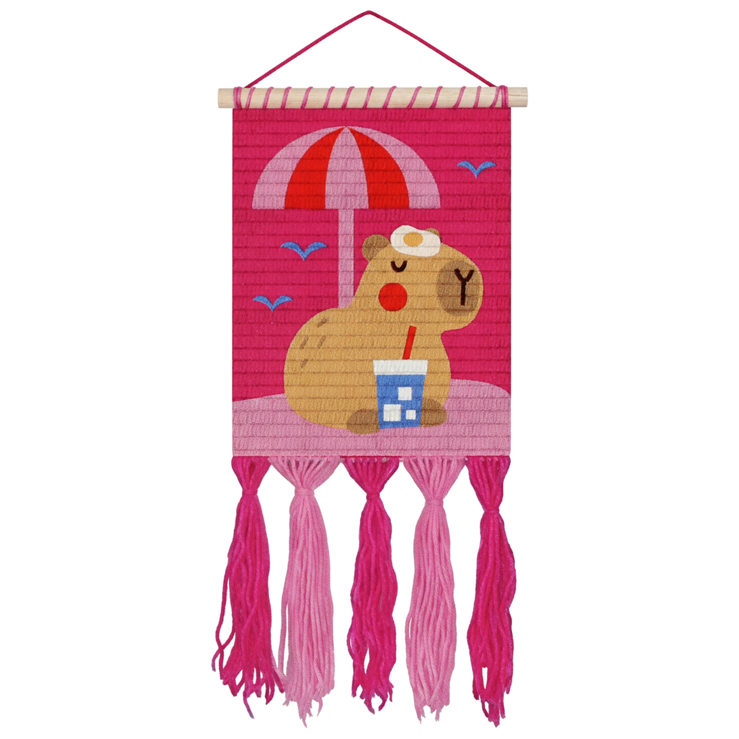 WOW BOX - Makrama KAPIBARA na plaży, Zestaw kreatywny do haftowania, dekoracja ścienna DIY 6+