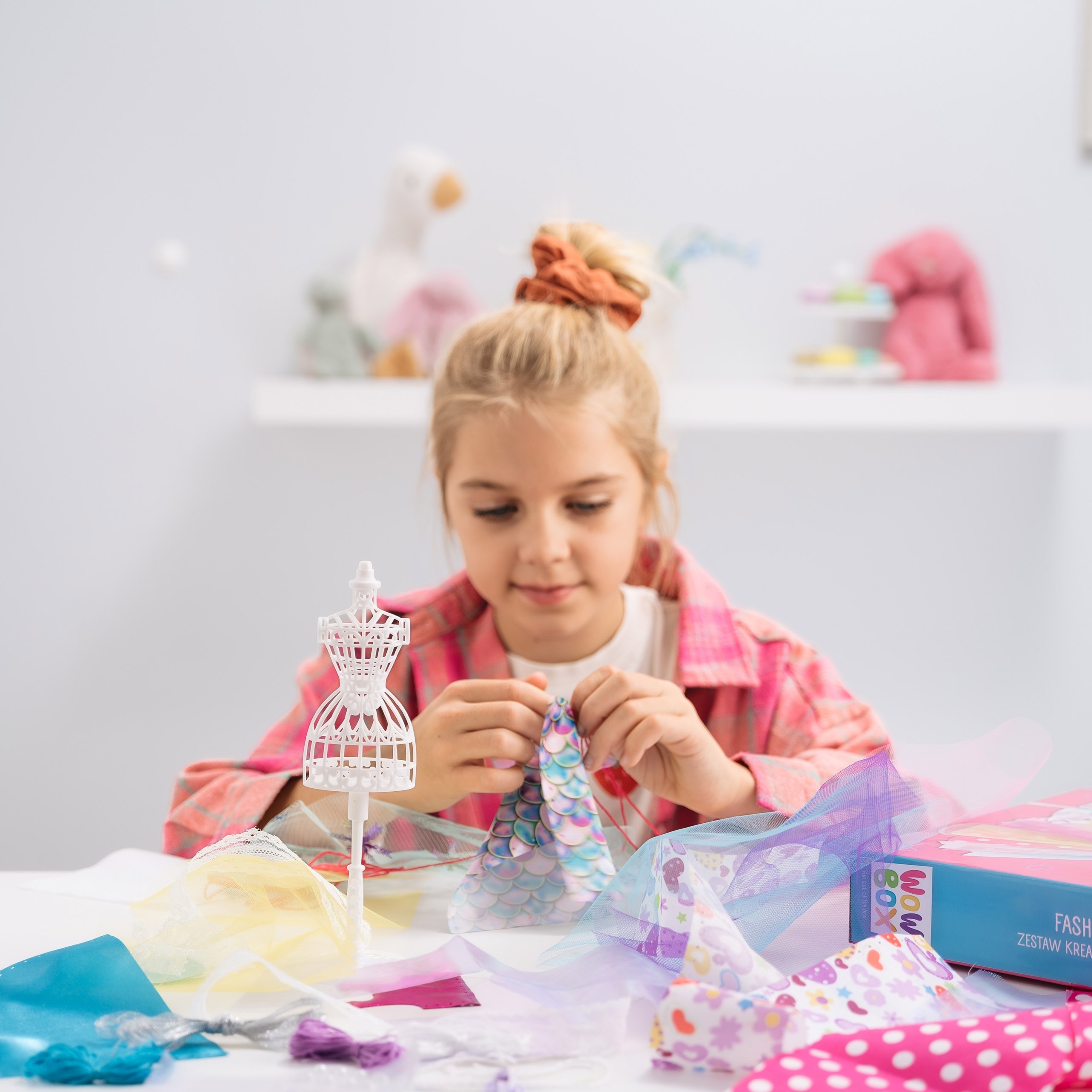 WOW BOX - Zestaw kreatywny Projektant Mody dla dzieci, zestaw do projektowania ubrań DIY 8+