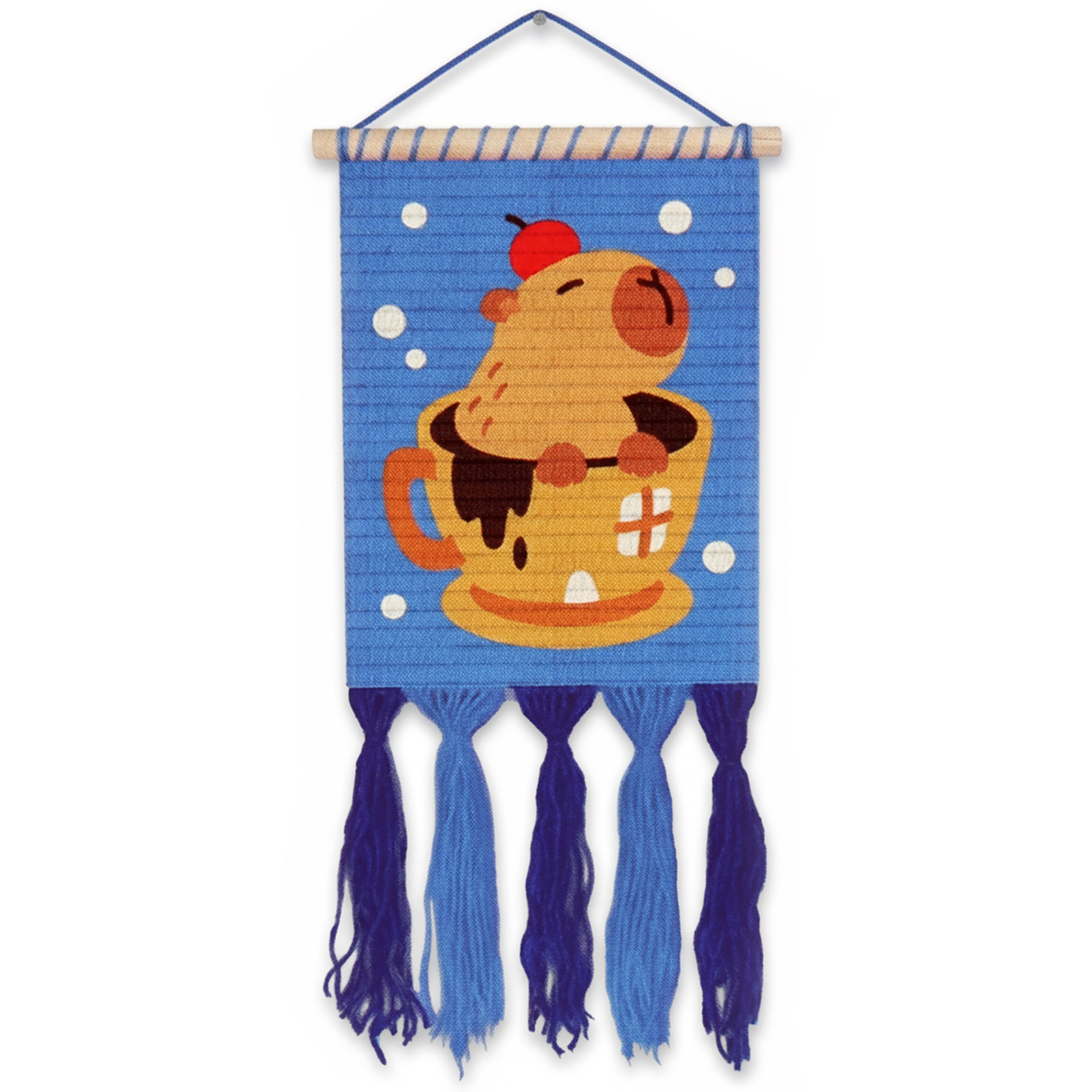 WOW BOX - Makrama KAPIBARA w fliżance, Zestaw kreatywny do haftowania, dekoracja ścienna DIY 6+