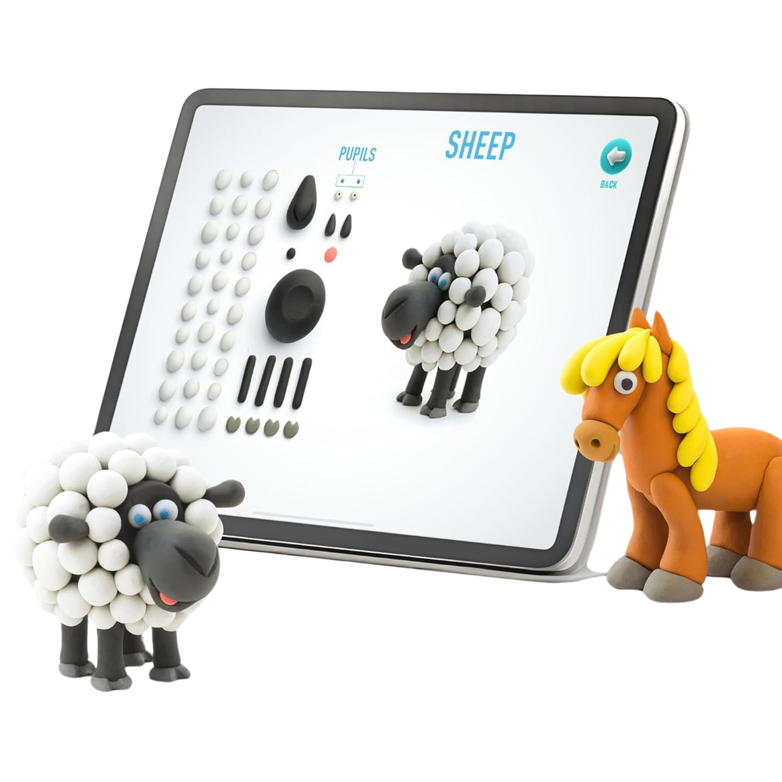 Hey Clay Zwierzęta Masa plastyczna do zabawy + akcesoria, ciastolina, 15 kolorów