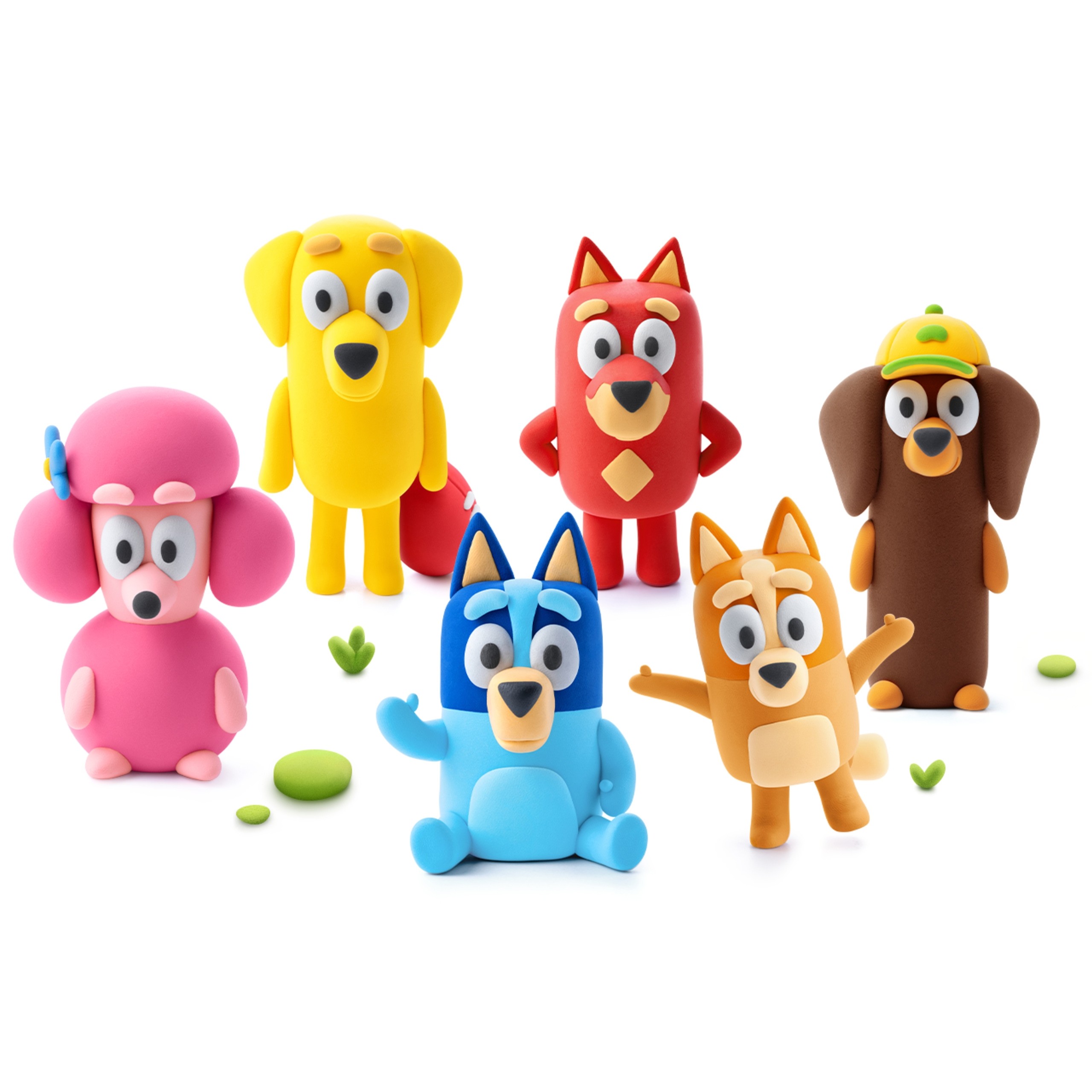 Hey Clay Bluey Masa plastyczna do zabawy dla dzieci + akcesoria, ciastolina, masa piankowa 13 kolorów 3+