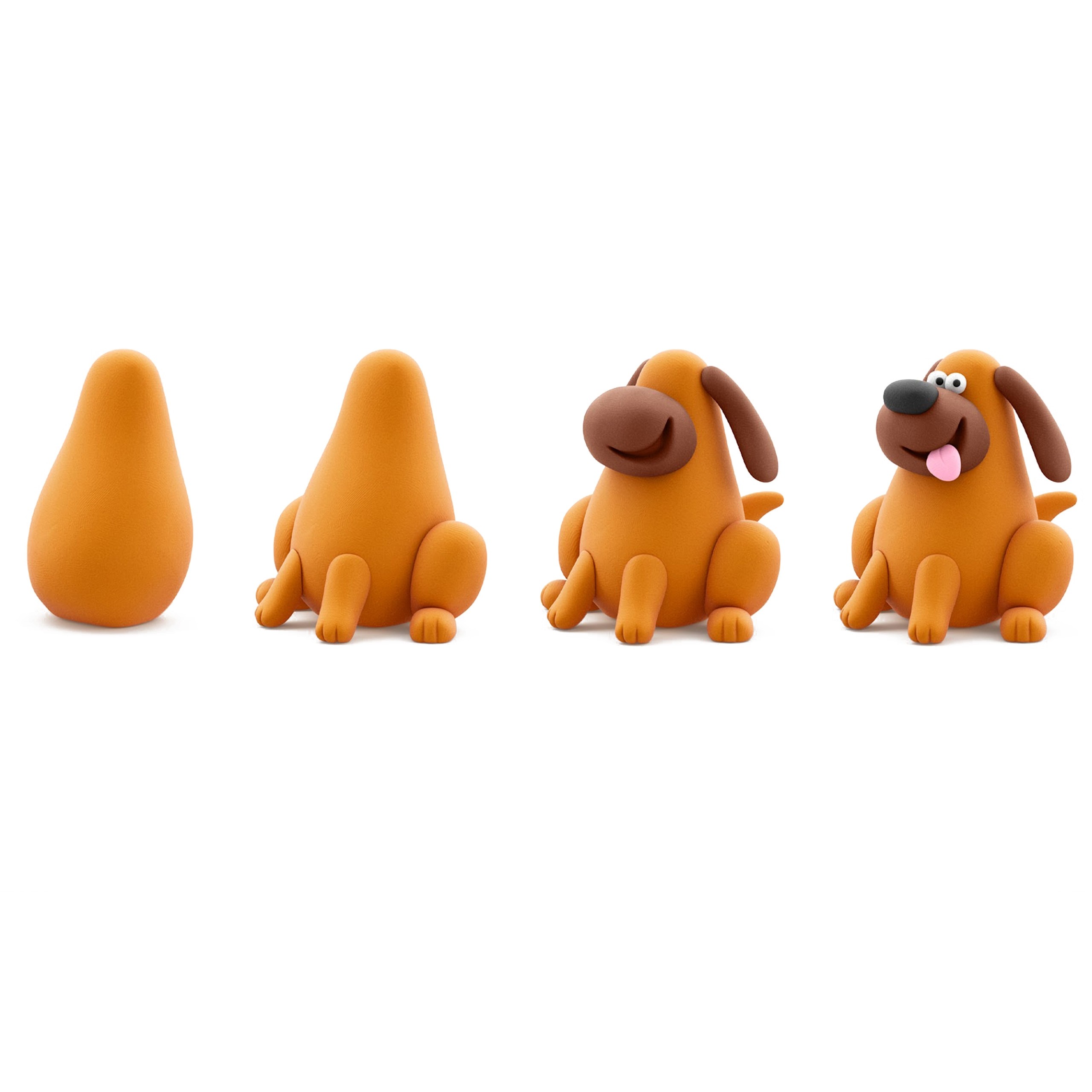 Hey Clay Psi przyjaciele, PSY Masa plastyczna do zabawy + akcesoria, ciastolina, 15 kolorów