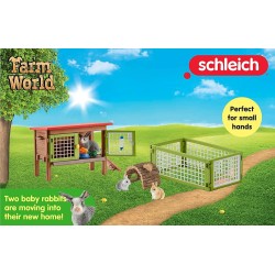 SLH42420 Schleich Farm World - Zagroda dla królików, królikarnia, figurki dla dzieci 3+