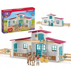 Schleich Horse Club - Centrum jeździeckie podstawowe + akcesoria, zestaw figurek dla dzieci 5+