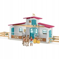 Schleich Horse Club - Centrum jeździeckie podstawowe + akcesoria, zestaw figurek dla dzieci 5+