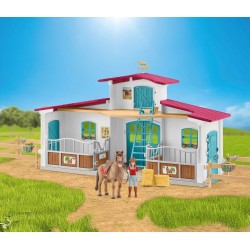 Schleich Horse Club - Centrum jeździeckie podstawowe + akcesoria, zestaw figurek dla dzieci 5+