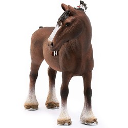 Schleich Farm World - Figurka koń rasy clydesdale wałach, figurka dla dzieci 3+