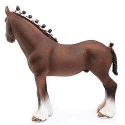 Schleich Farm World - Figurka koń rasy clydesdale wałach, figurka dla dzieci 3+