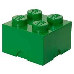 Zielony pojemnik na drobne zabawki KLOCEK LEGO