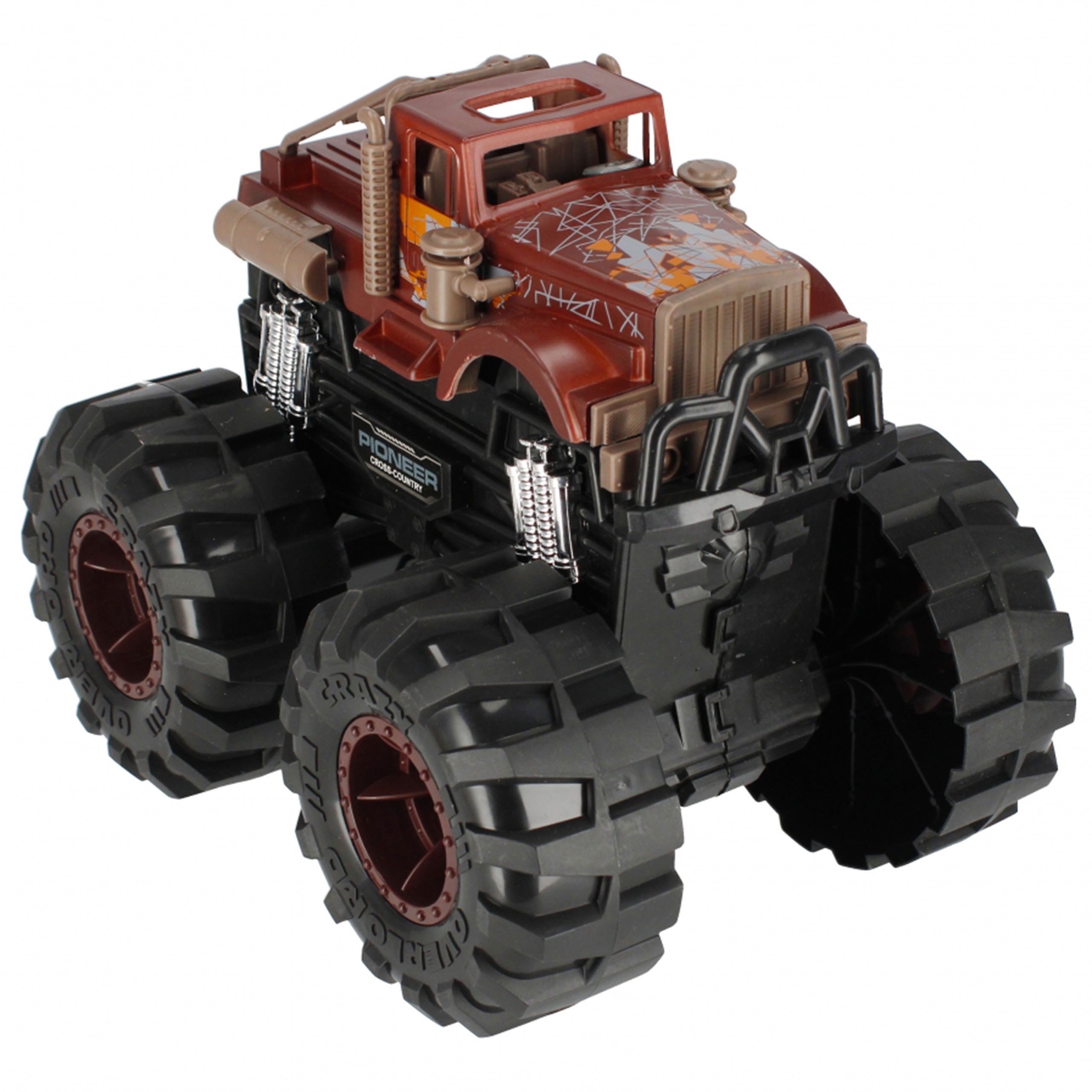 Brązowy samochód terenowy z...