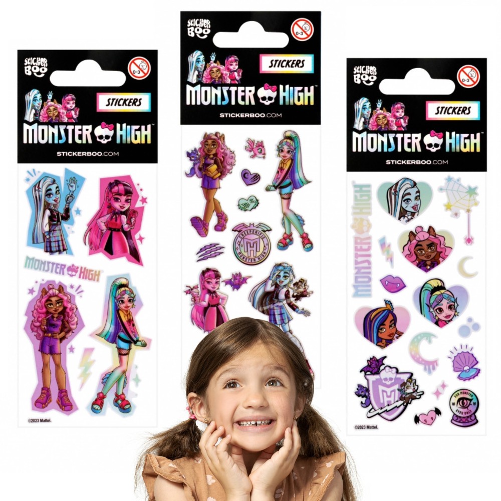 Monster High Zestaw naklejek, naklejki dla dziewczynki