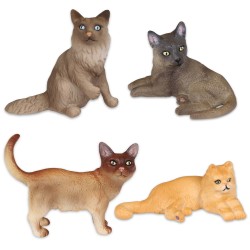 Collecta Set von 4 Katzenfiguren, Tierfiguren 3+