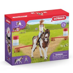 SLH42441 Schleich Horse Club - Zestaw do jazdy westernowej Hannah, figurki dla dzieci 5+