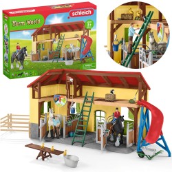 SLH42485 Schleich Farm World - Stajnia dla koni z wyposażeniem 3+