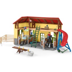 SLH42485 Schleich Farm World - Stajnia dla koni z wyposażeniem 3+