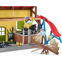 SLH42485 Schleich Farm World - Stajnia dla koni z wyposażeniem 3+