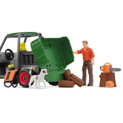 SLH42659 Schleich Farm World - Praca w lesie, rolnik 3+