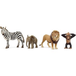 SLH42721 Schleich Wild Life - Zestaw czterech dzikich zwierząt na start, Afryka, figurka dla dzieci 3+