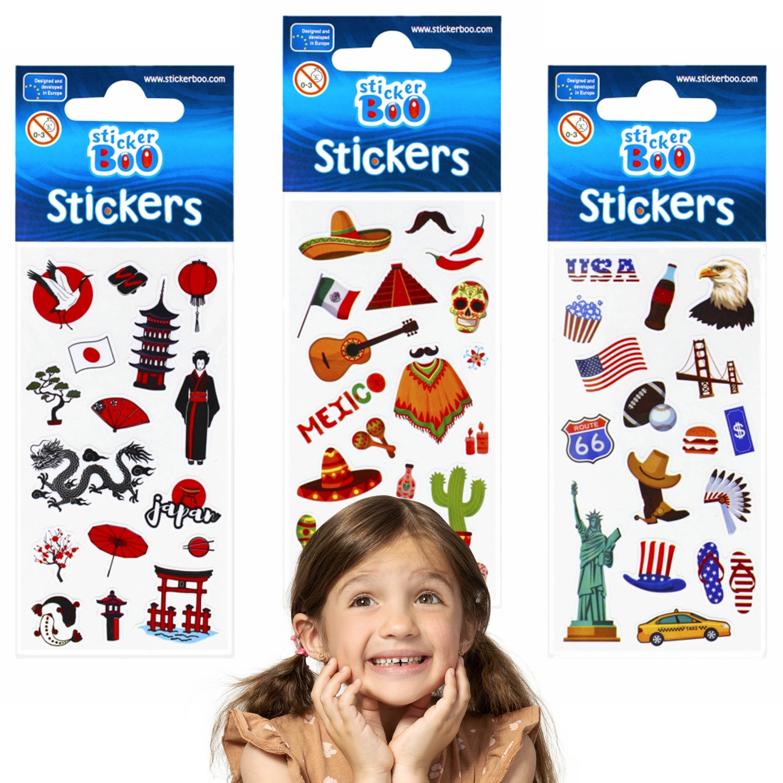 Zestaw kolorowych naklejek...