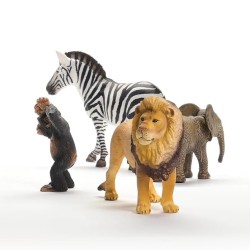 SLH42721 Schleich Wild Life - Zestaw czterech dzikich zwierząt na start, Afryka, figurka dla dzieci 3+