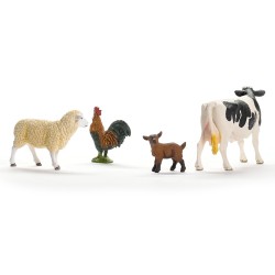 SLH42729 Schleich Farm World - Zestaw czterech zwierząt z farmy na start, figurka dla dzieci 3+