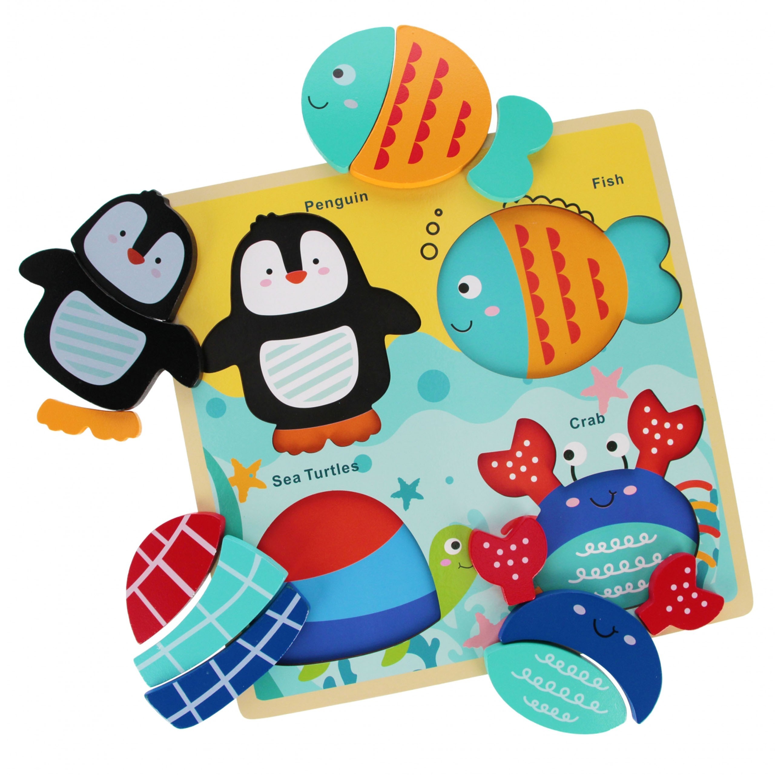 Drewniane puzzle, układanka...