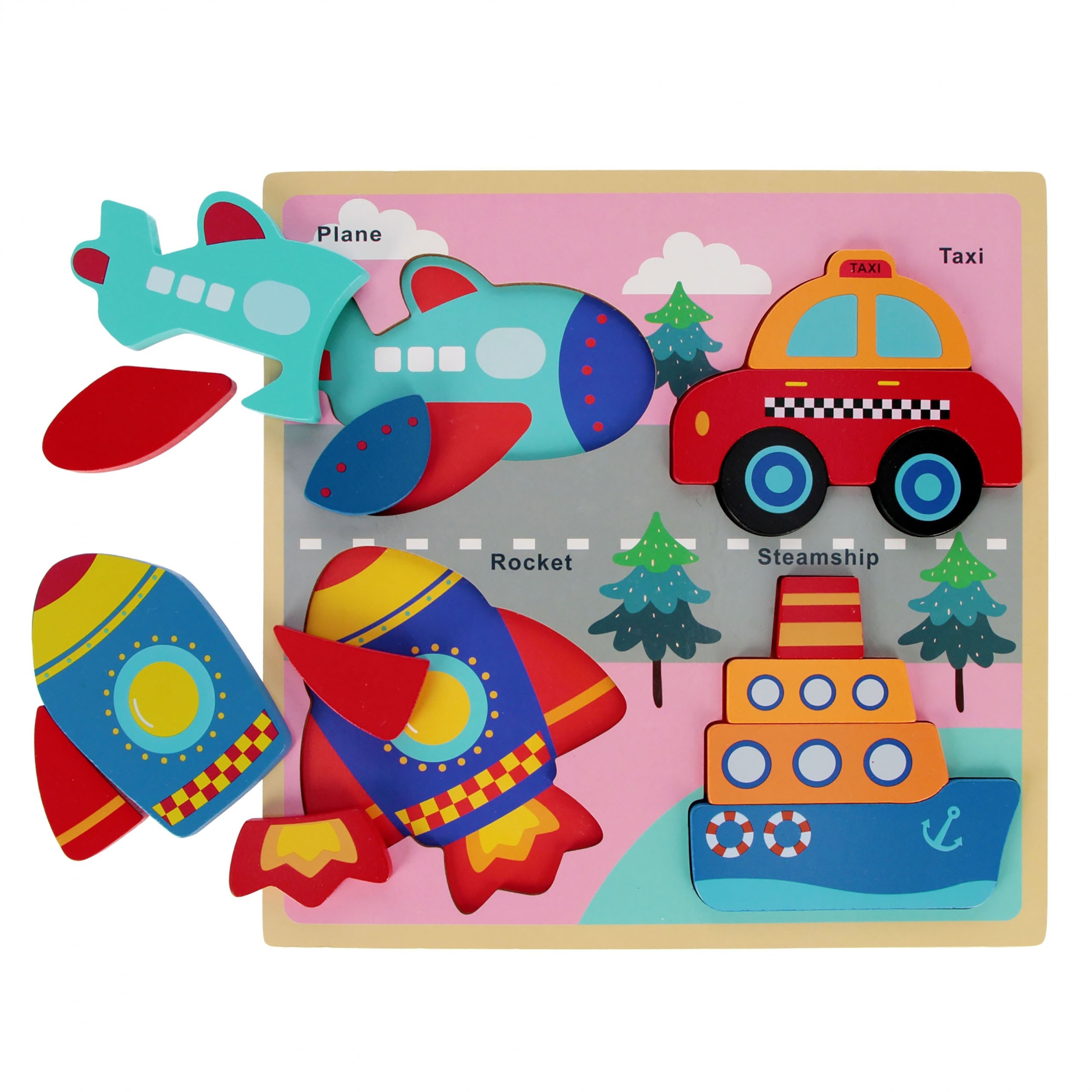 Drewniane puzzle, układanka...