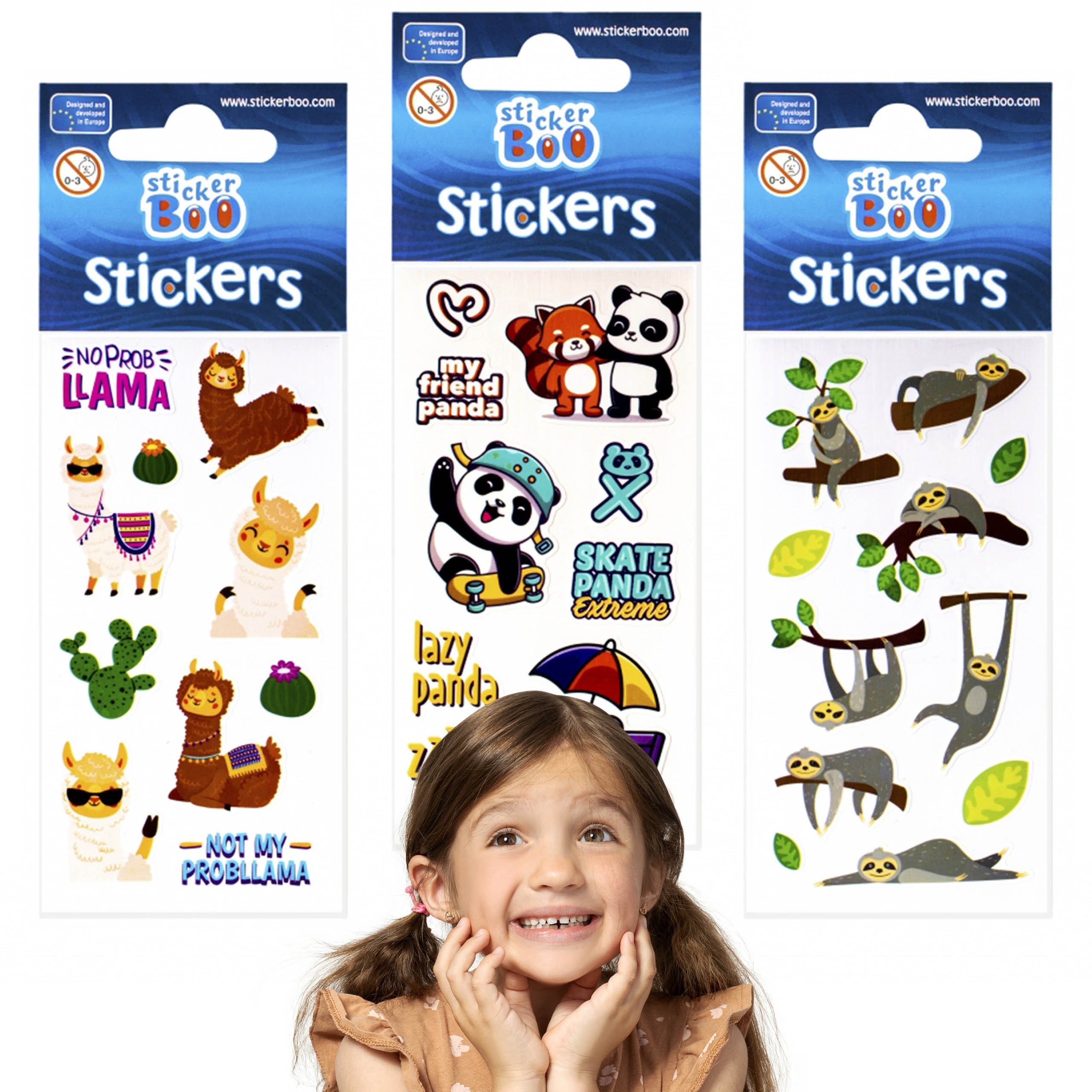 Zestaw wesołych naklejek...