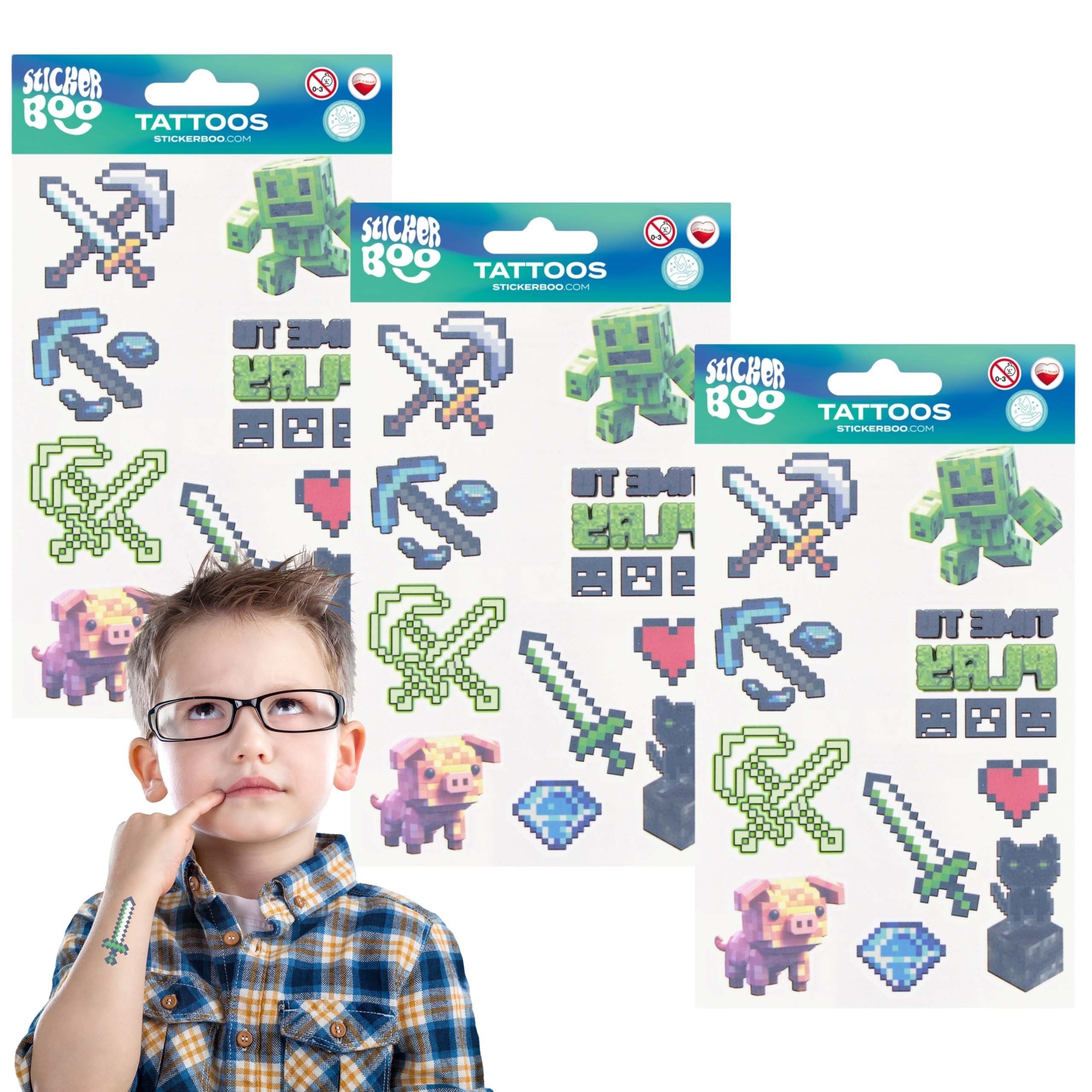 Pixel Game Zestaw tatuaży...