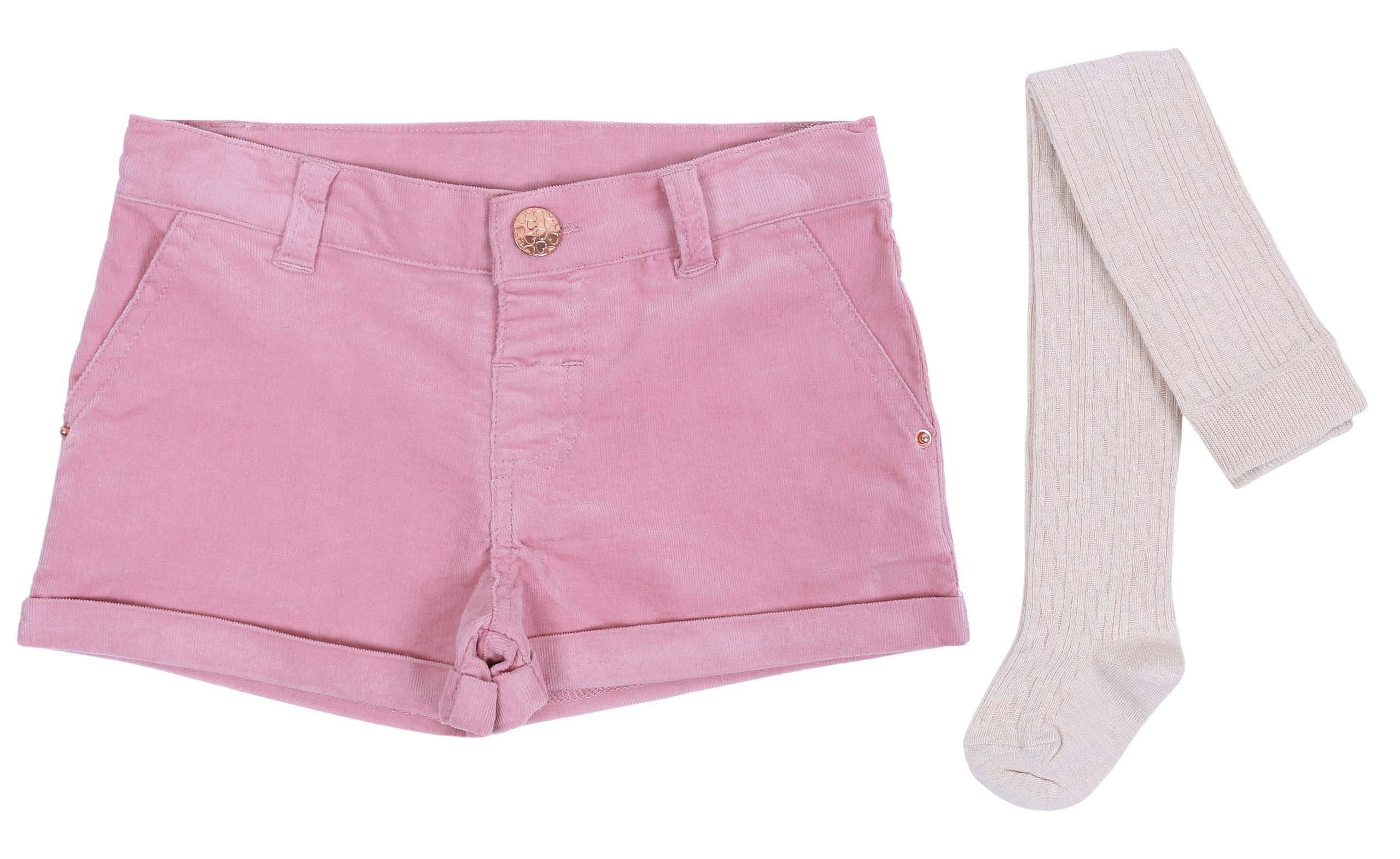 Różowe spodenki + rajstopki