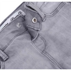 Szare, przecierane spodnie typu skinny DENIM CO