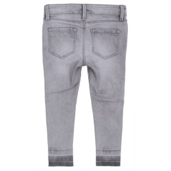 Szare, przecierane spodnie typu skinny DENIM CO