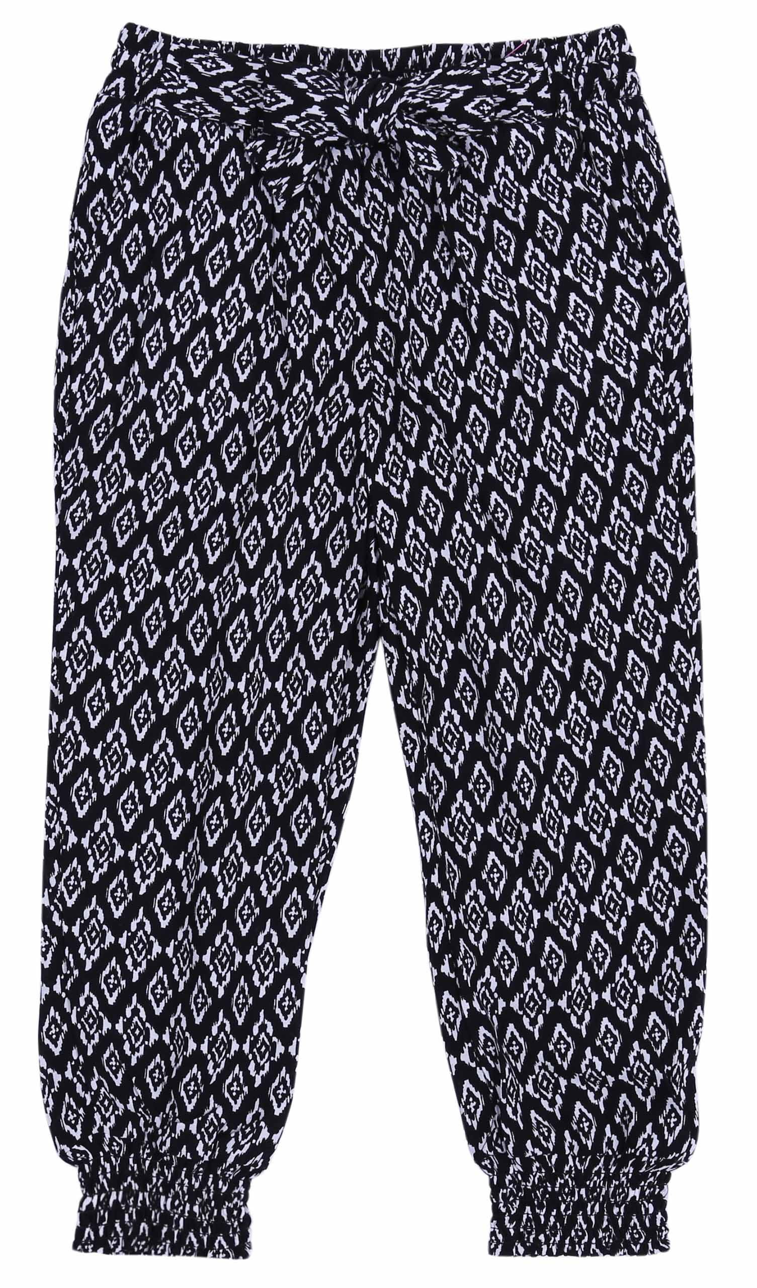 Czarno-białe luźne spodnie