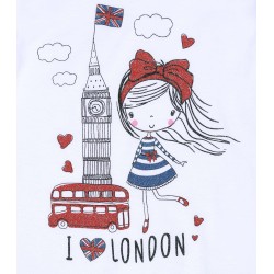 Biała bluzka "I love London"