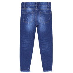 Spodnie jeansowe w róże DENIM CO