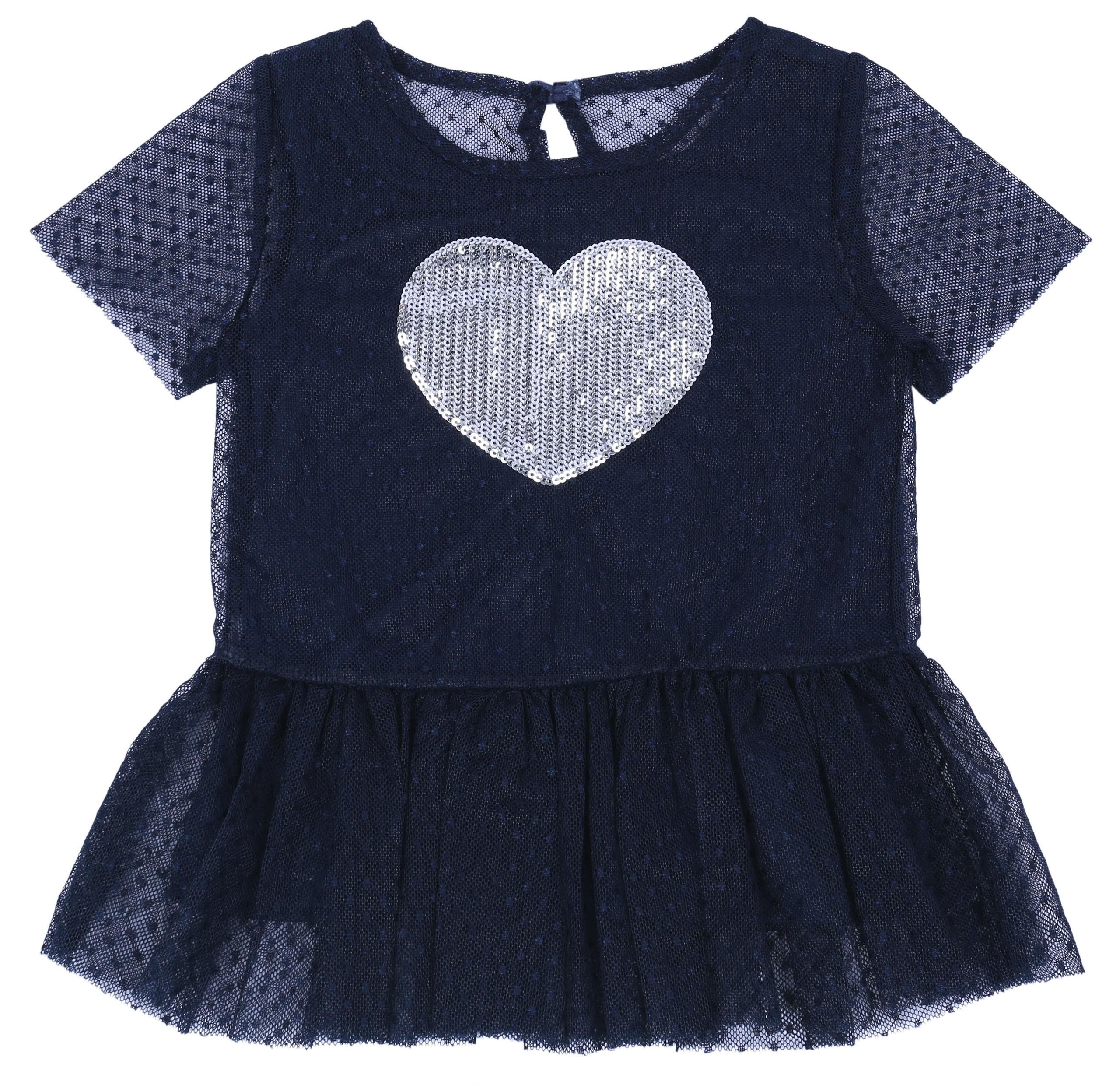 Granatowa bluzeczka z falbanką