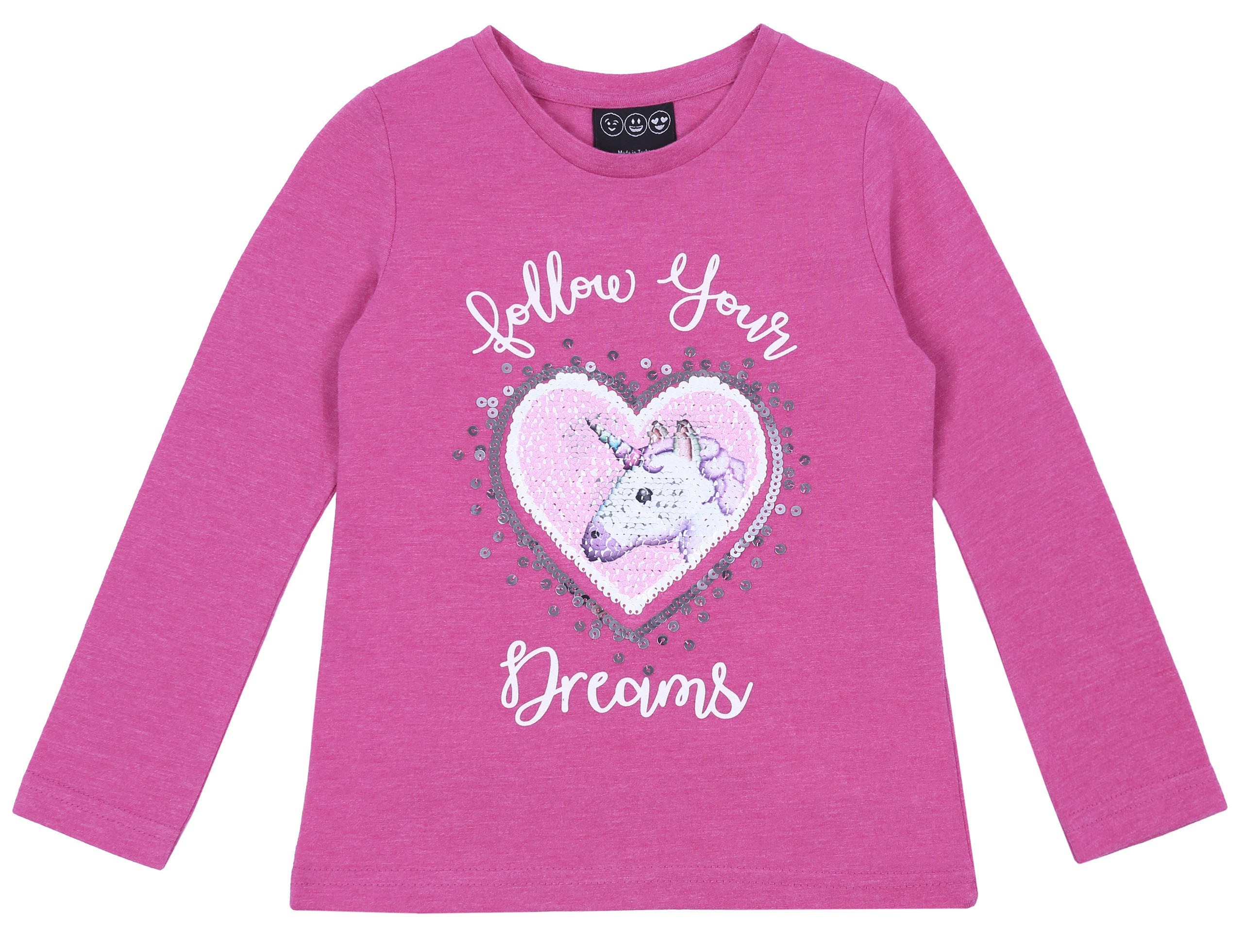 Różowa bluzka z cekinowym...