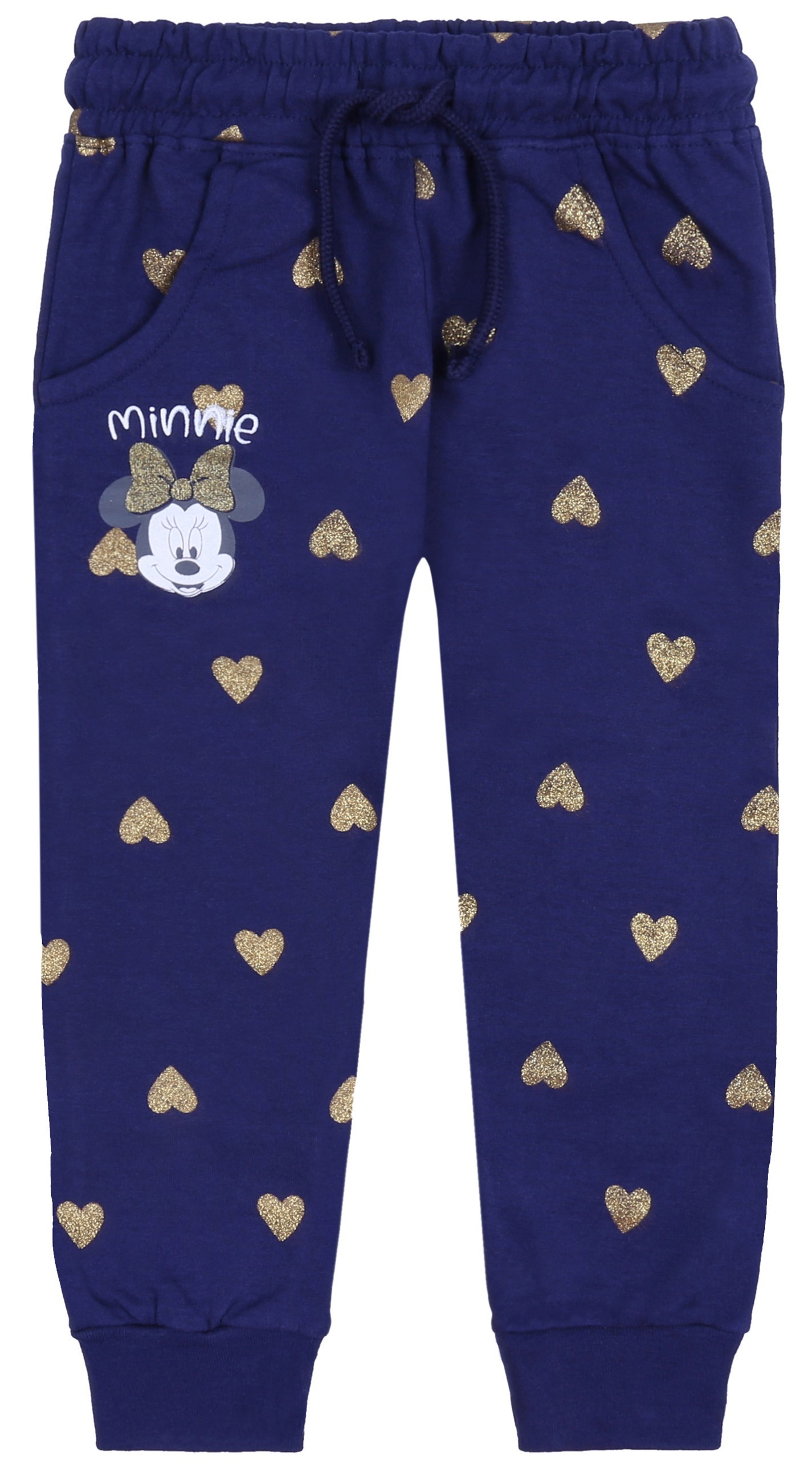 Granatowe spodnie dresowe w...