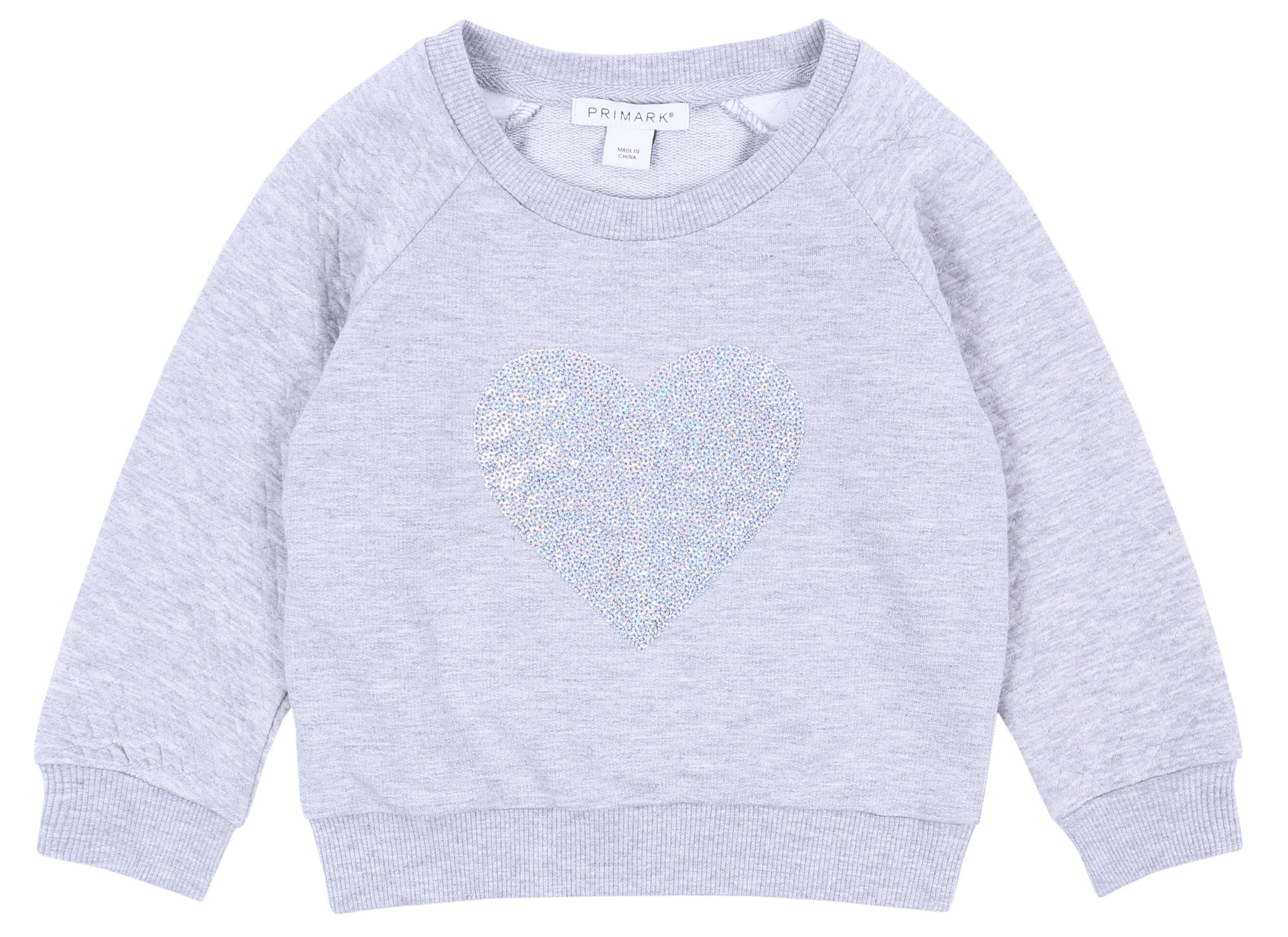 Szara bluza z cekinowym sercem