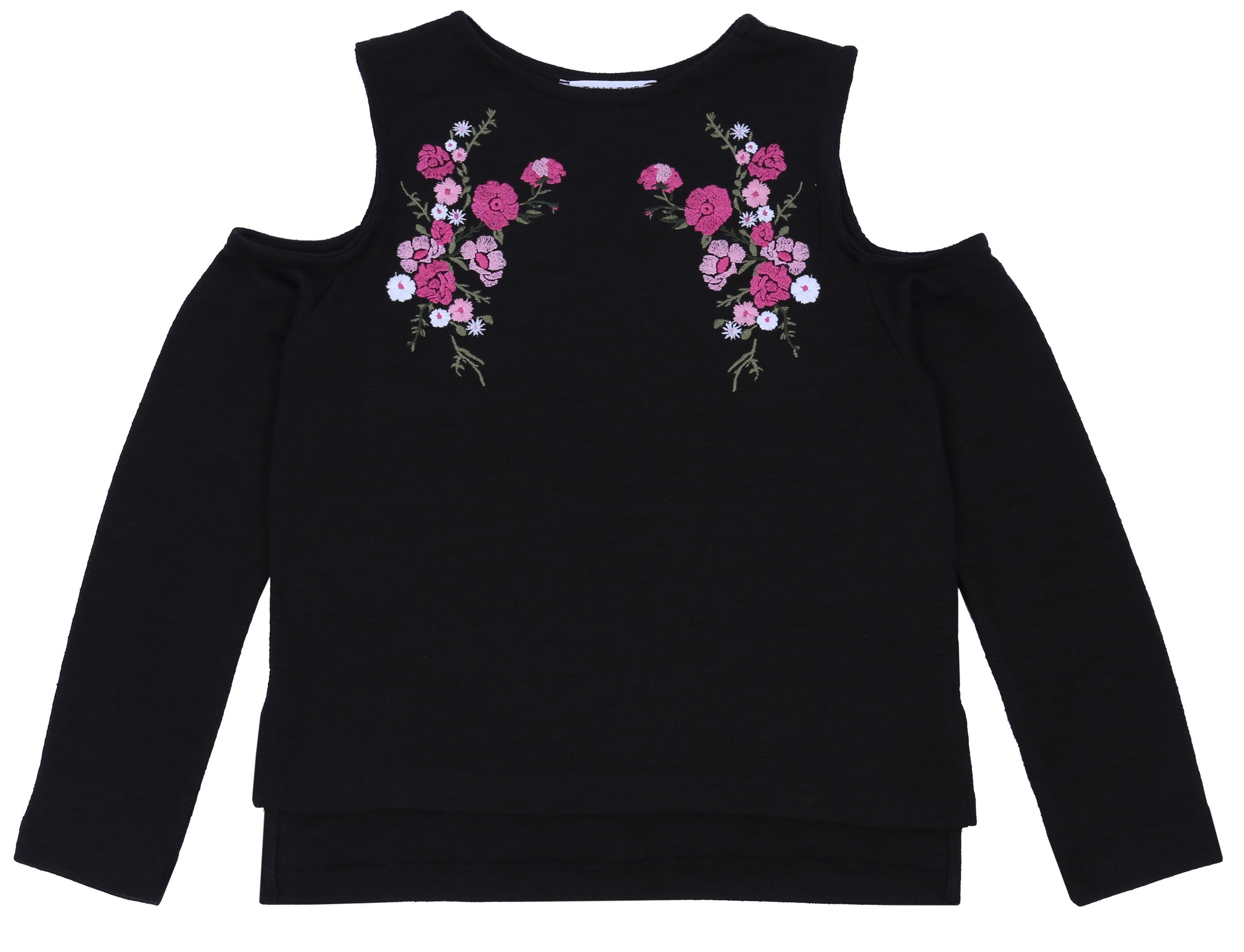 Czarny sweterek w kwiatki,...